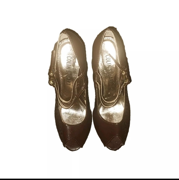 Colin Stuart Brown Heels Size 5M SB5#3 - Picture 3 of 10